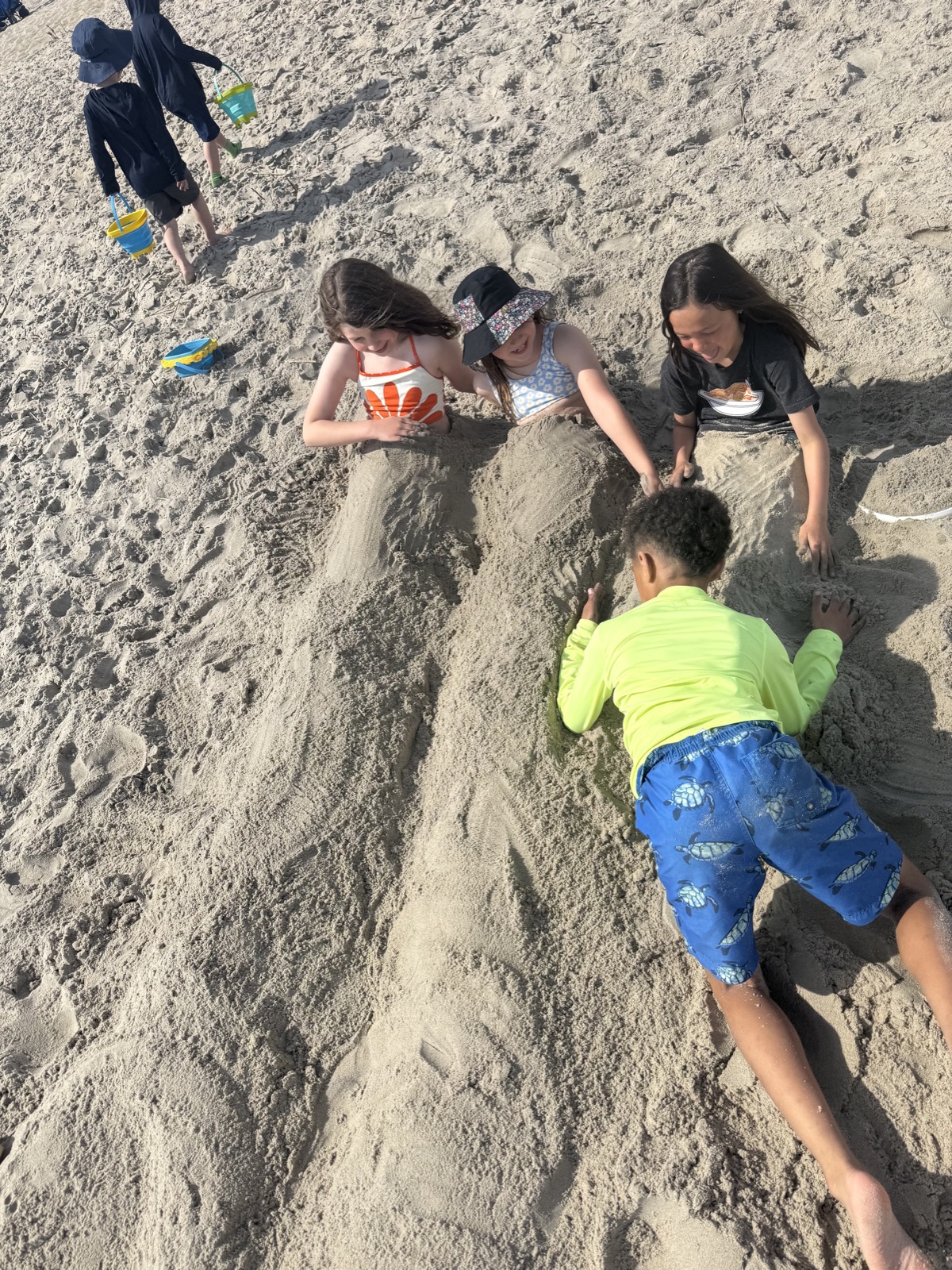 Kids on the Assateague beach