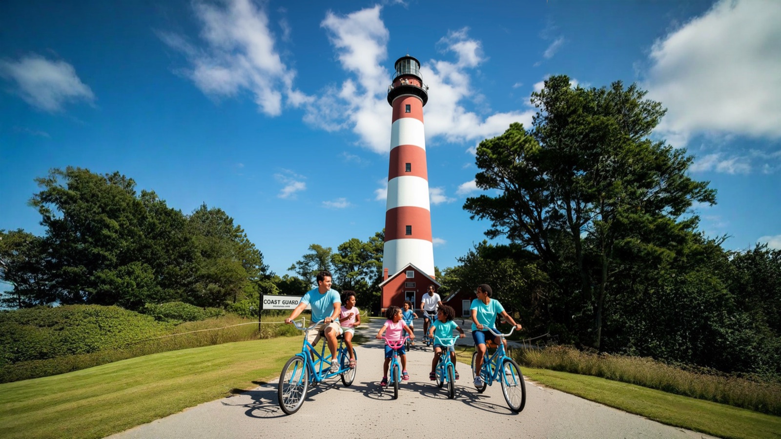 Biking to the Assateague lighthouse